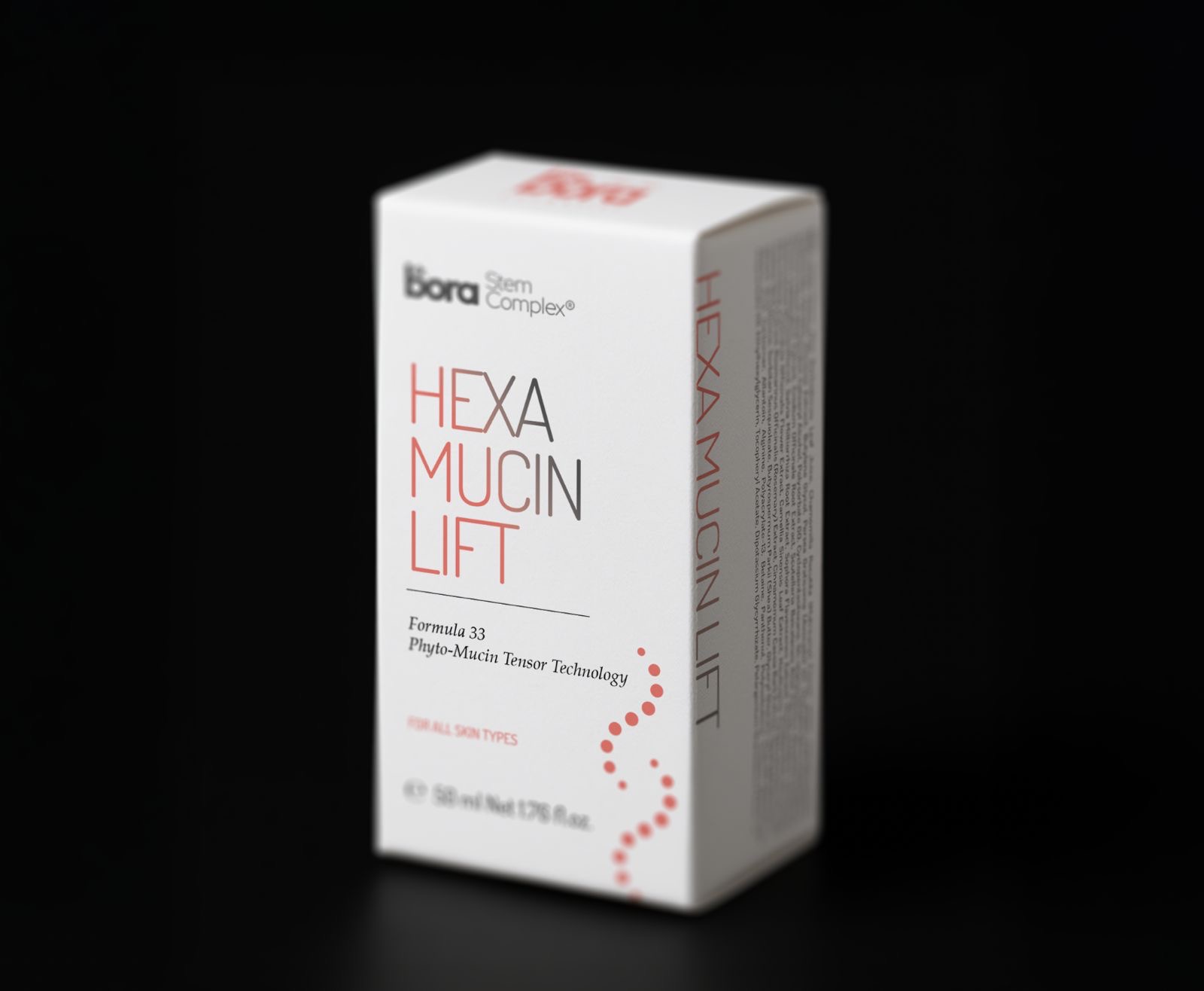 HEXA MUCIN LIFT CREAM: crema especialista en cuello caído y cara cansada. Resultados certificados: +43% firmeza, +51% hidratación. BTX + Mucina Vegetal. Dr. Bora® Seoul.